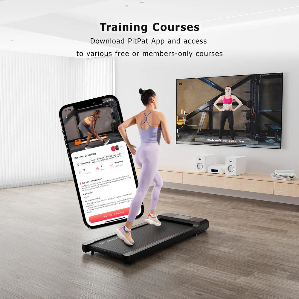 BA03 Smart Walking Pad Under Desk Treadmill with remote control Black